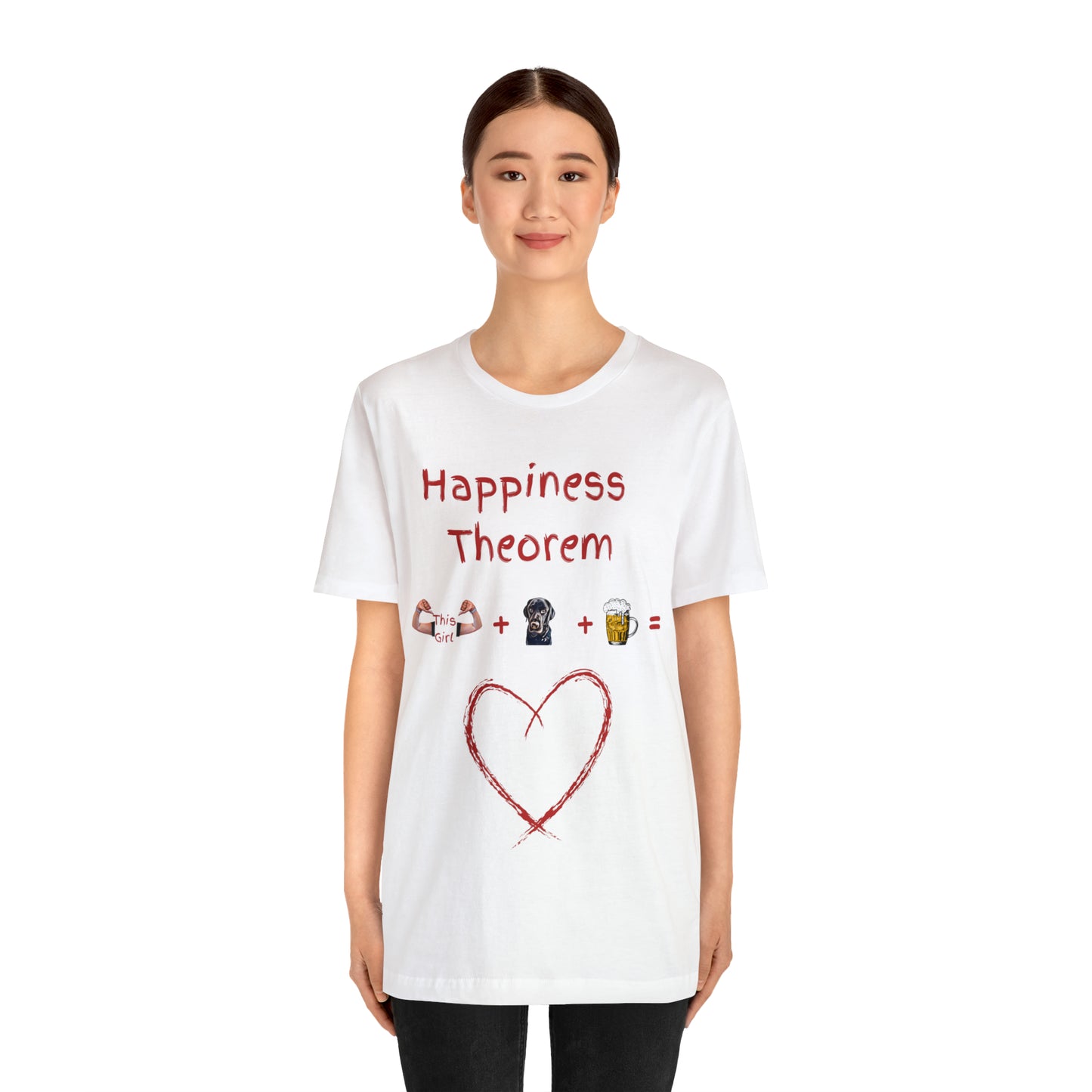 This Girl + Labrador + Beer = Happiness Unisex Jersey Tee