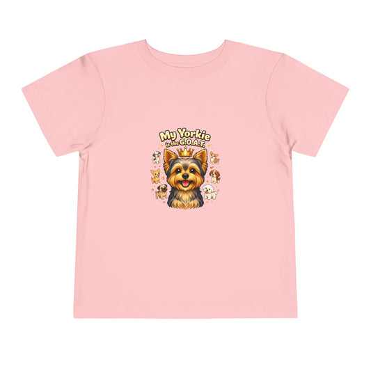 Let your toddler show their pride -- "My Yorkie is the G.O.A.T." – Toddler T-Shirt