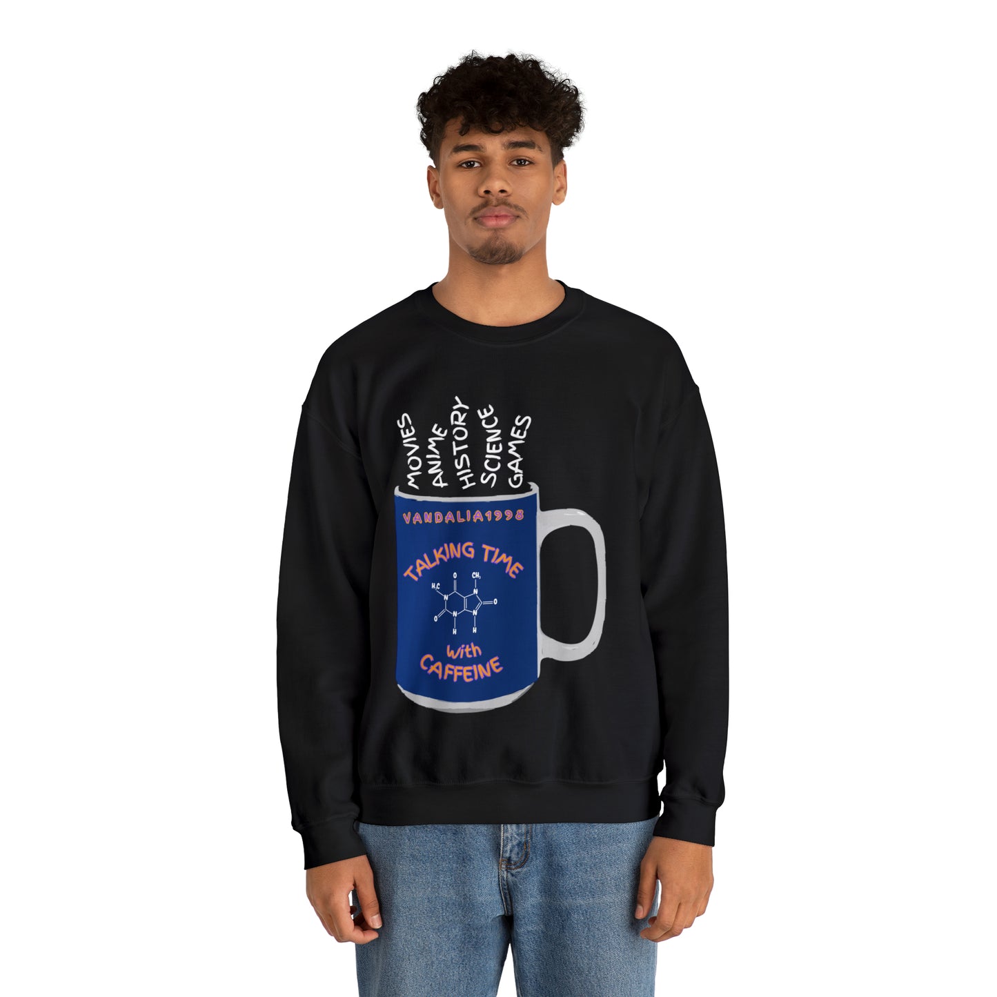 Talking Time With Caffeine Unisex Heavy Blend™ Crewneck Sweatshirt