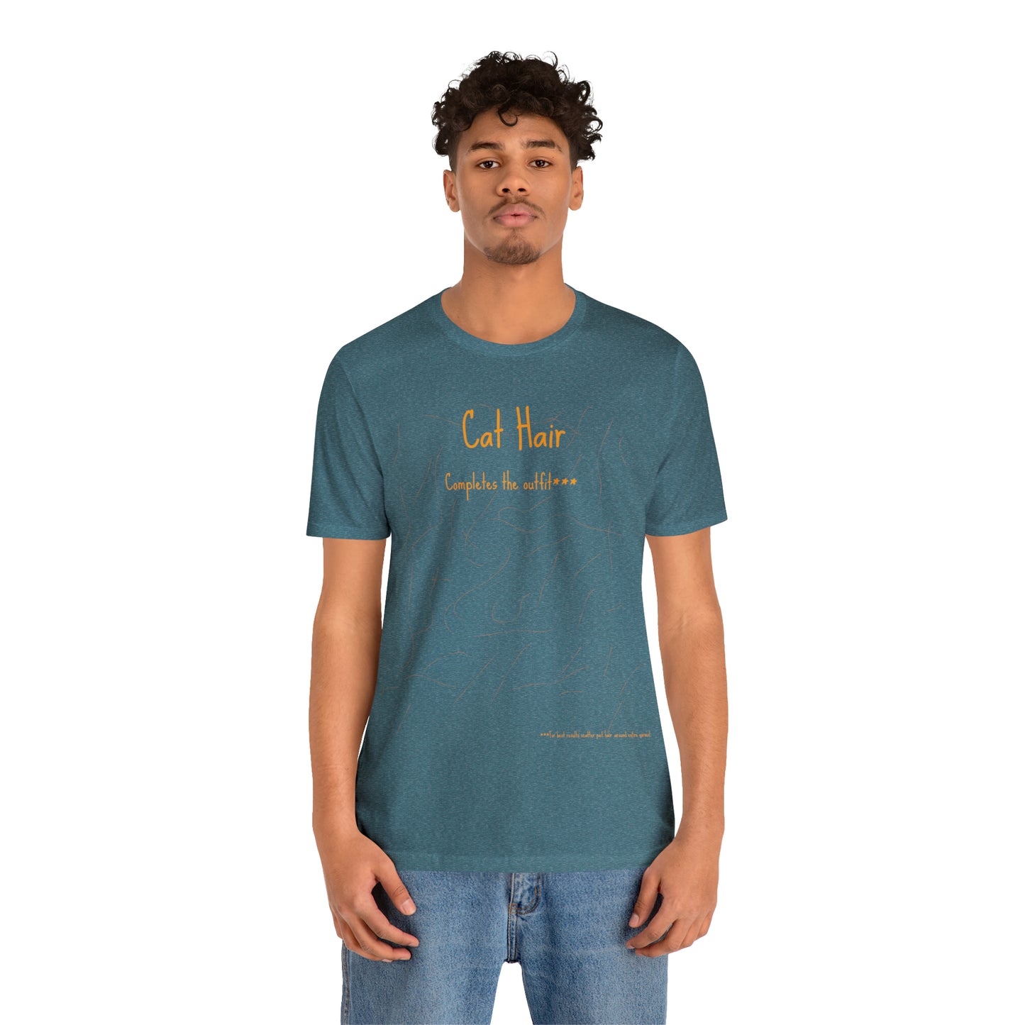 Gold Cat Hair Completes The Outfit Unisex Jersey Short Sleeve Tee