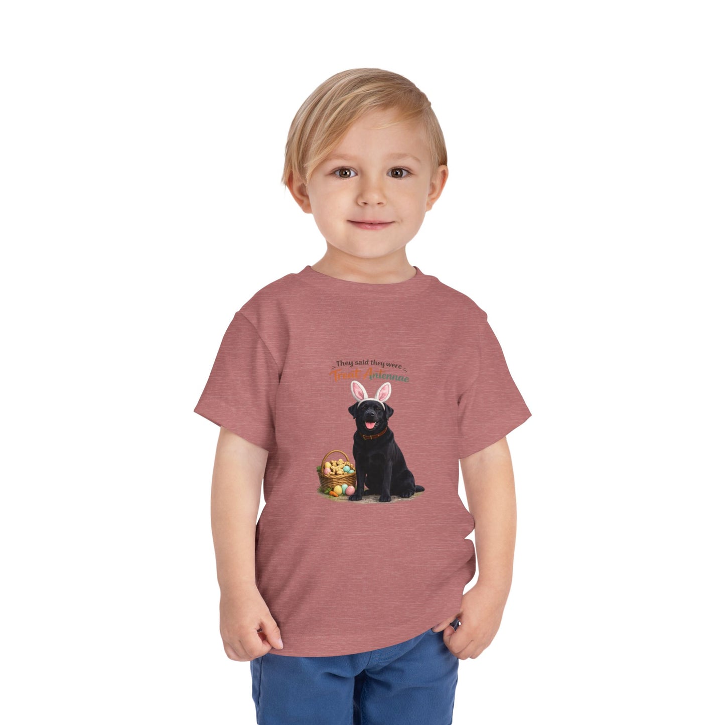 Black Lab Treat Antennae™ -- Toddler Dog Lover Tee