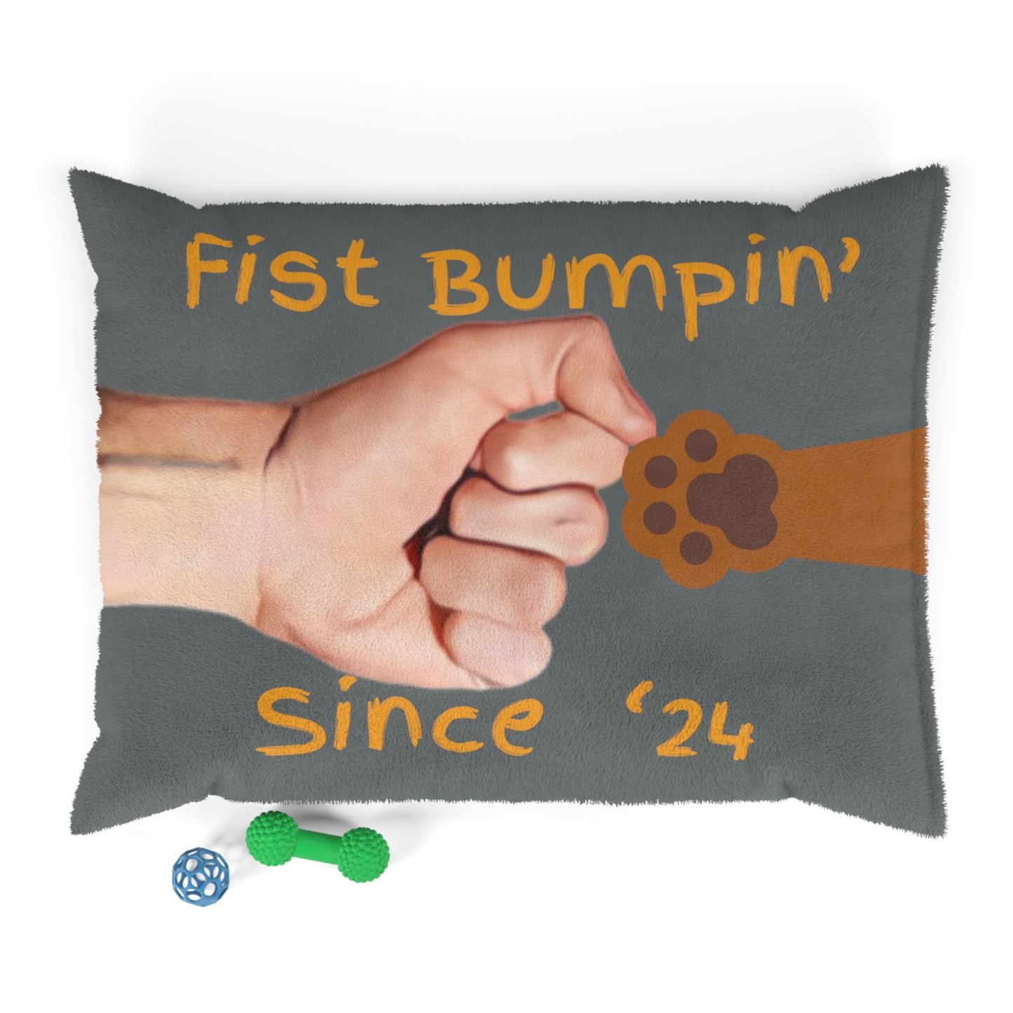 Blenheim Brown Paw Fist Bumpin’ Since ‘24 Dark Grey Pet Bed