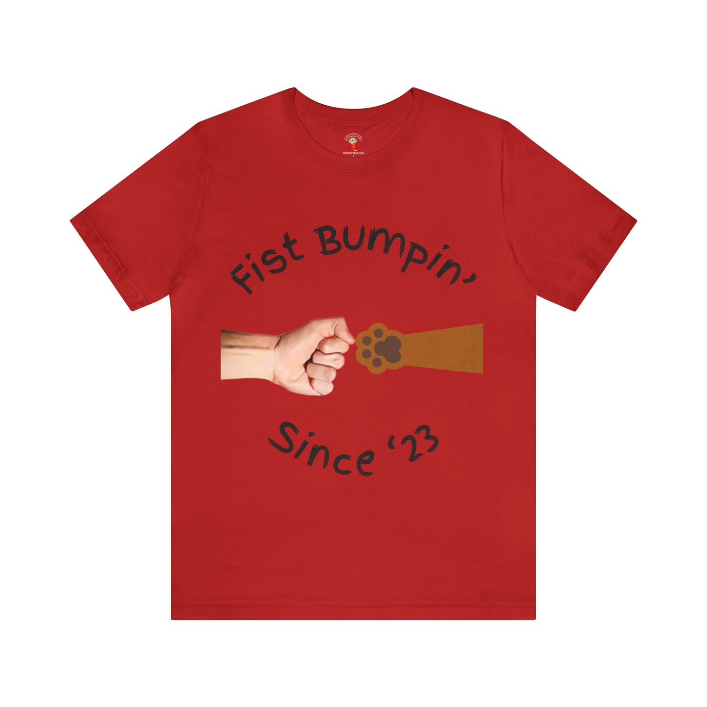 Fist Bumpin Since ‘23 Blenheim Brown Paw Unisex Jersey Short Sleeve Tee