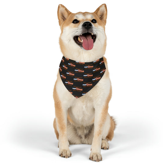 Fist Bumpin’ Best Friends Opie’s Cavalier King Charles Spaniel Pet Bandana Collar Black with Cavalier Brown lettering.