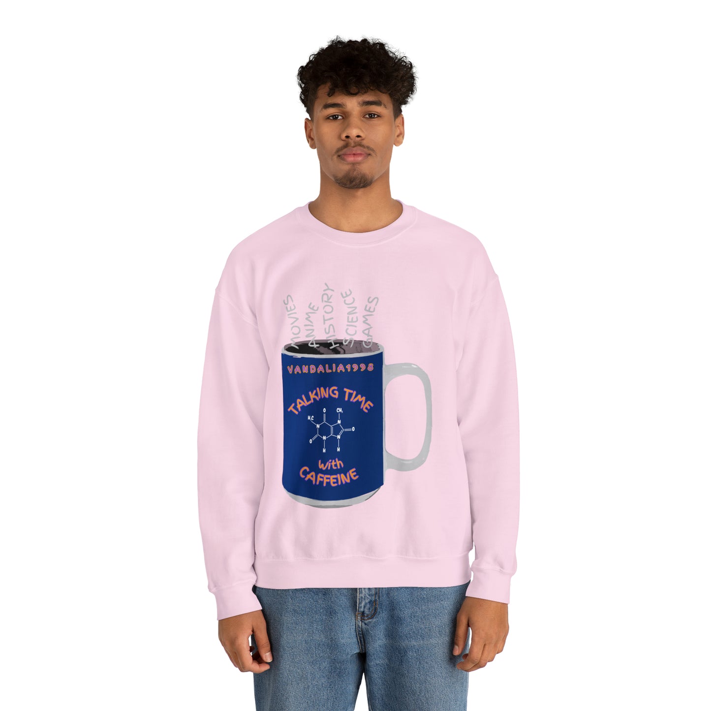 Talking Time With Caffeine Unisex Heavy Blend™ Crewneck Sweatshirt