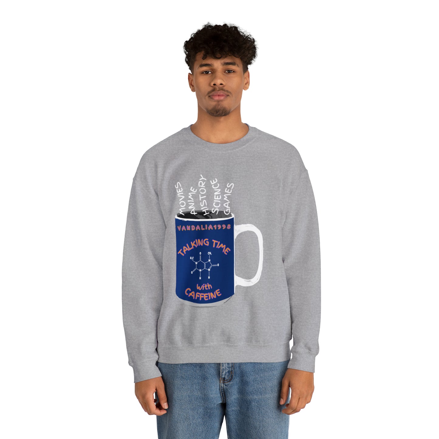 Talking Time With Caffeine Unisex Heavy Blend™ Crewneck Sweatshirt