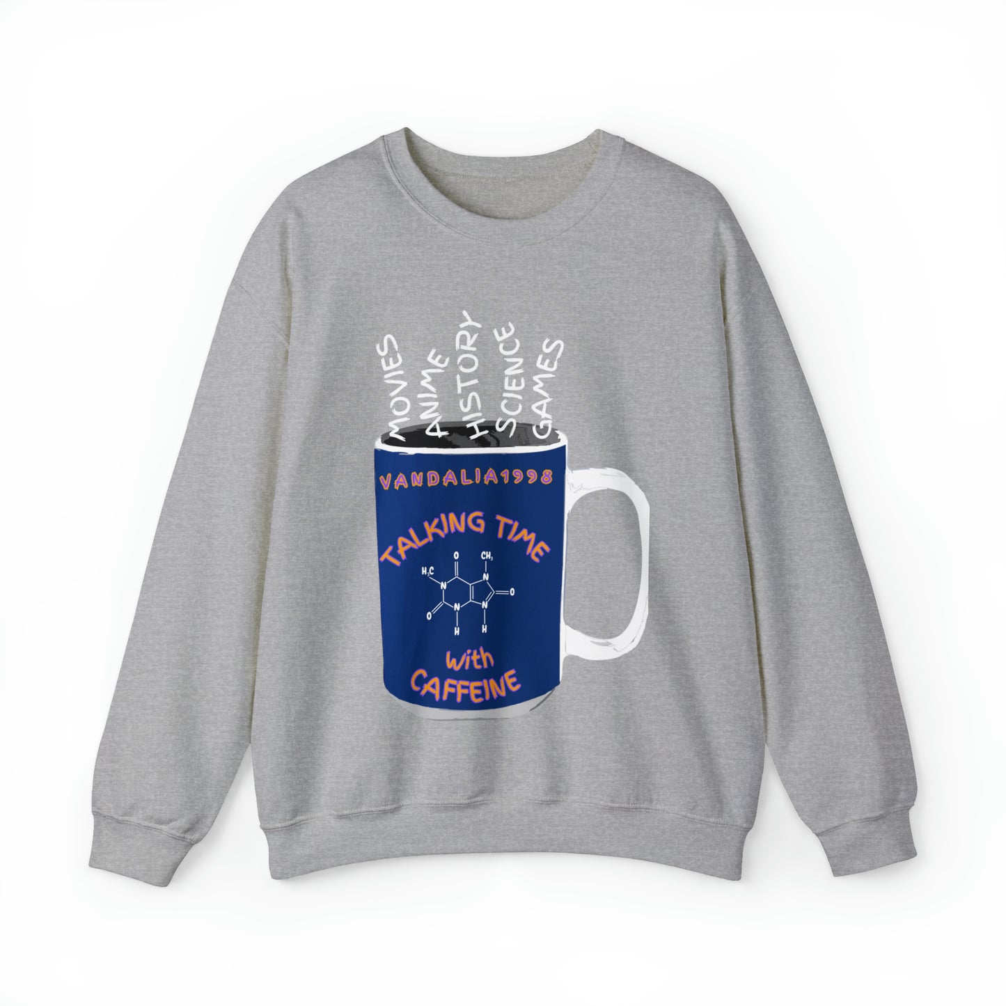 Talking Time With Caffeine Unisex Heavy Blend™ Crewneck Sweatshirt