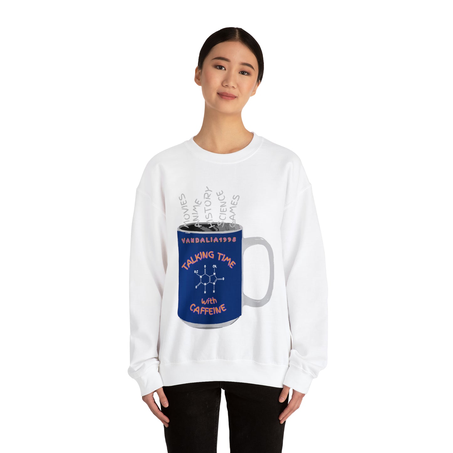 Talking Time With Caffeine Unisex Heavy Blend™ Crewneck Sweatshirt