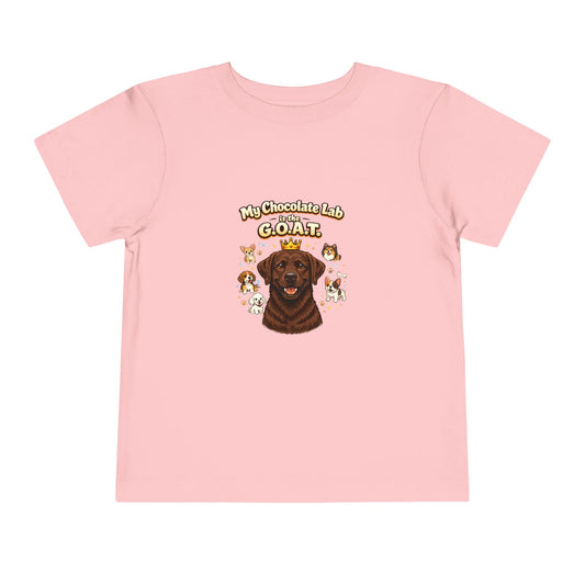 Let your toddler show their pride -- "My Choclolate Lab is the G.O.A.T." – Toddler T-Shirt