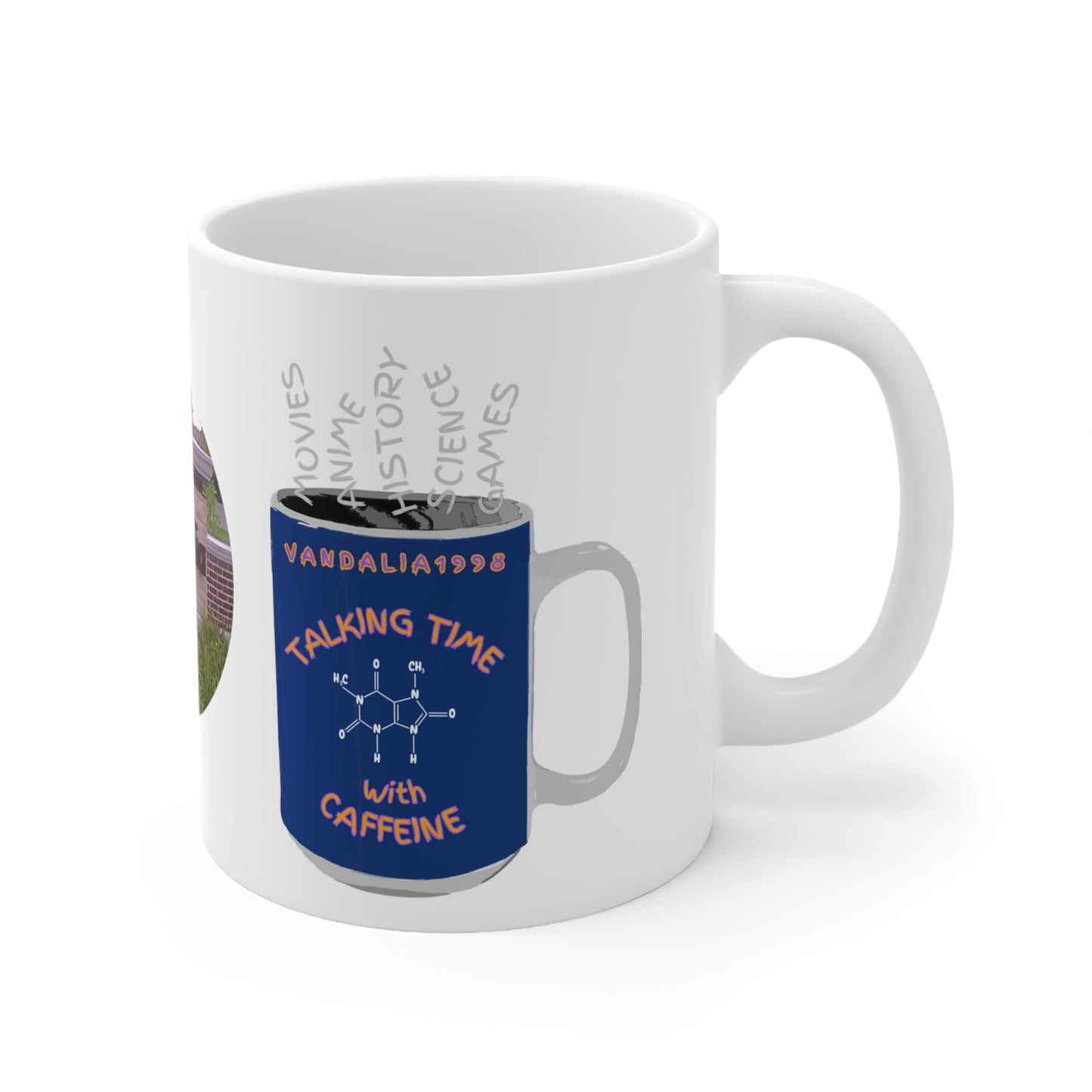 Talking Time With Caffeine Ceramic Mug 11oz
