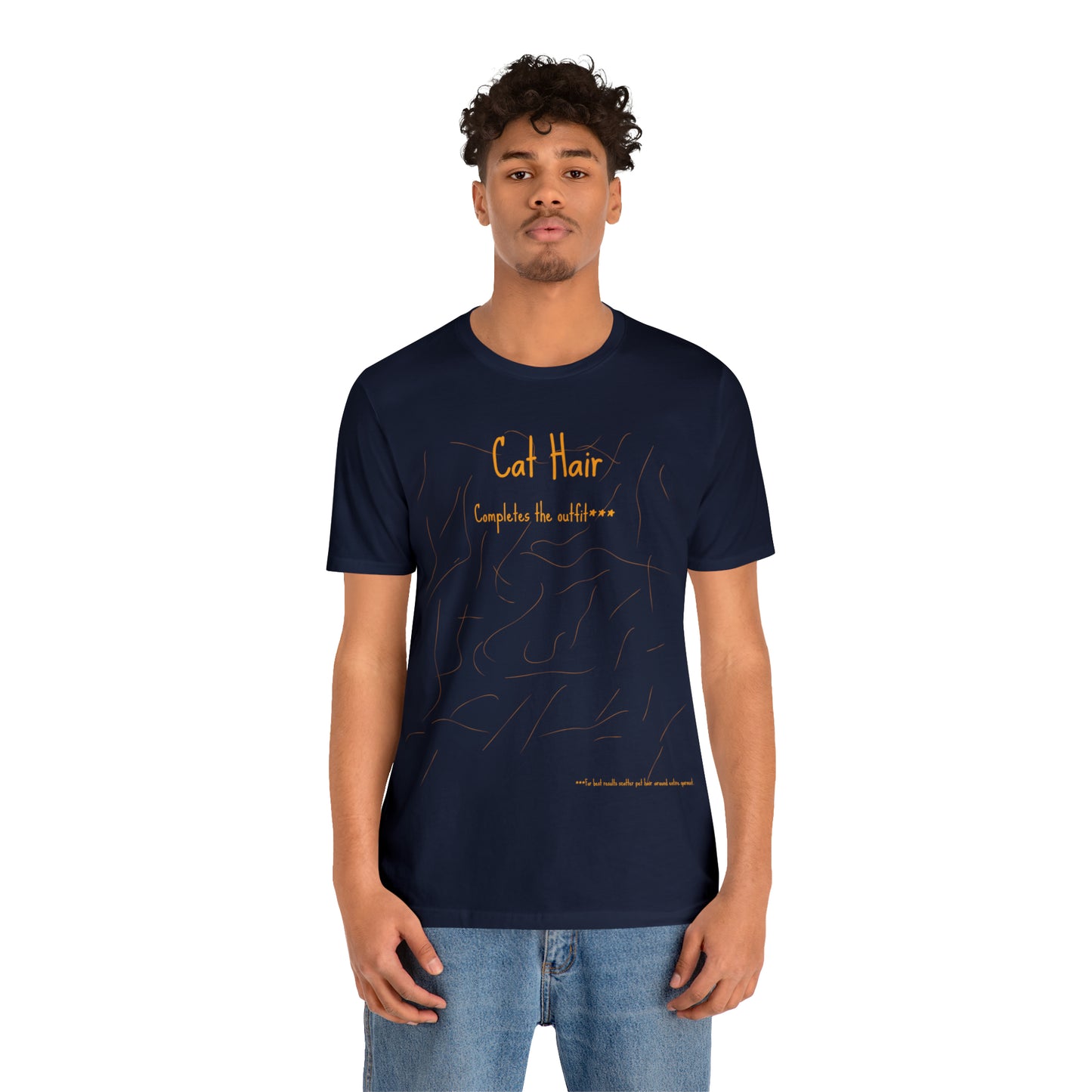 Gold Cat Hair Completes The Outfit Unisex Jersey Short Sleeve Tee