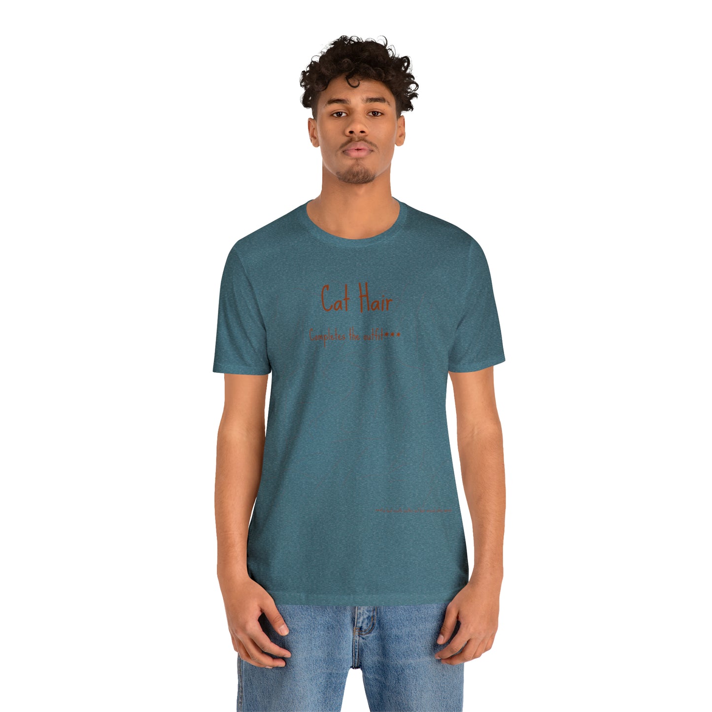 Rusty Cat Hair Completes The Outfit Unisex Jersey Short Sleeve Tee