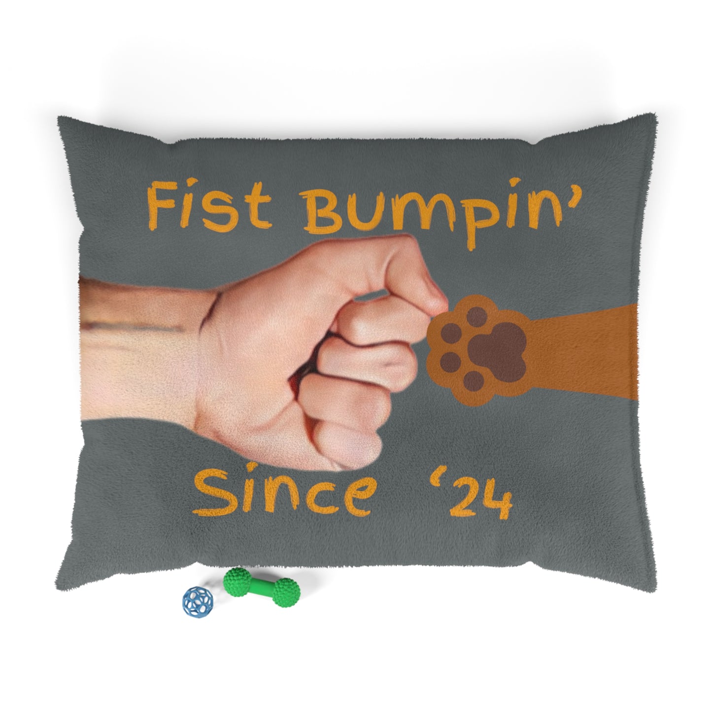 Blenheim Brown Paw Fist Bumpin’ Since ‘24 Dark Grey Pet Bed