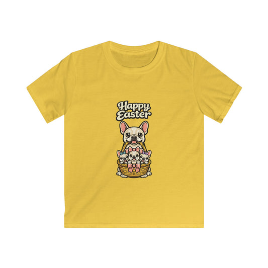 French Bulldog Family Happy Easter — Youth Dog Lover Tee