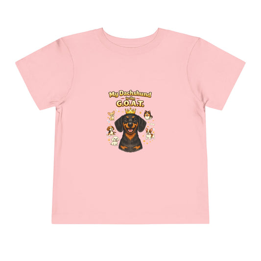 Let your toddler show their pride -- "My Dachshund is the G.O.A.T." – Toddler T-Shirt