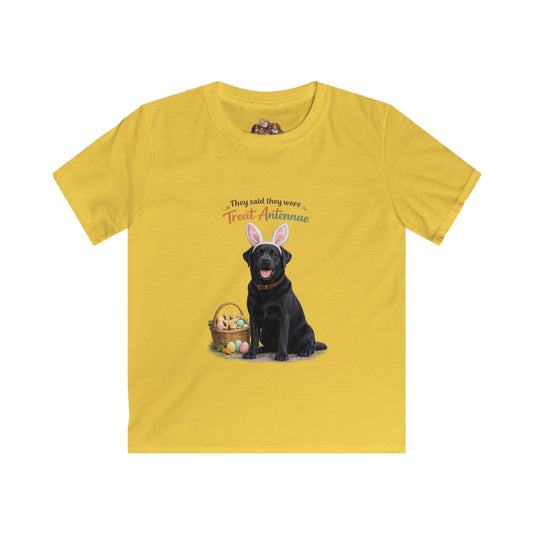 Black Lab Treat Antennae™ — Youth Dog Lover Tee