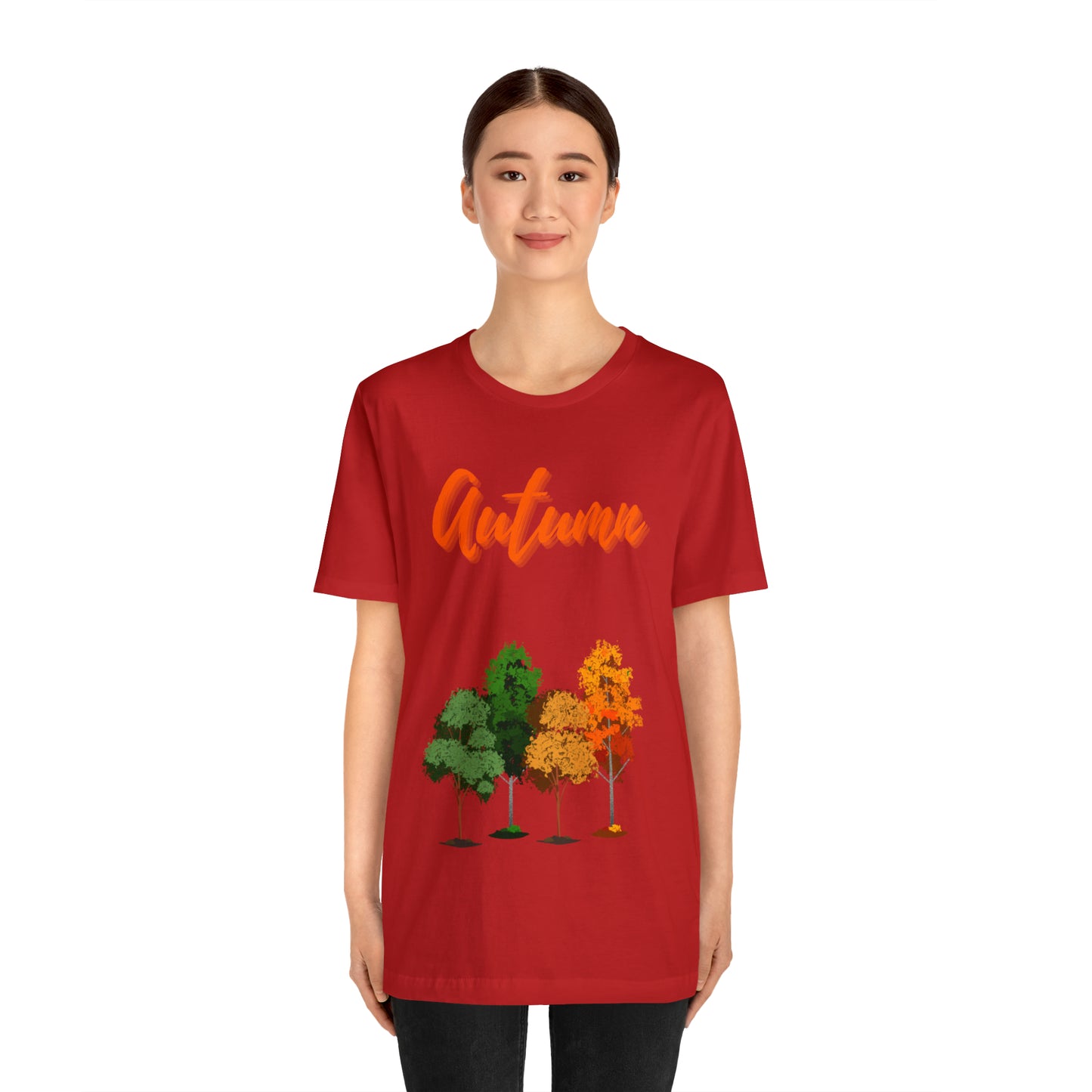 Autumn Trees Unisex Jersey Short Sleeve Tee