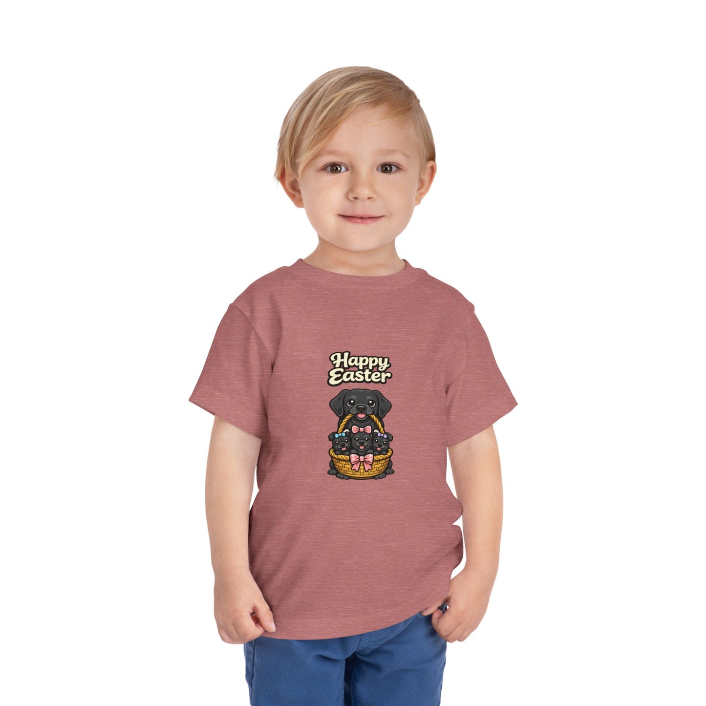 Black Labrador Retriever Family Happy Easter -- Toddler Dog Lover Tee