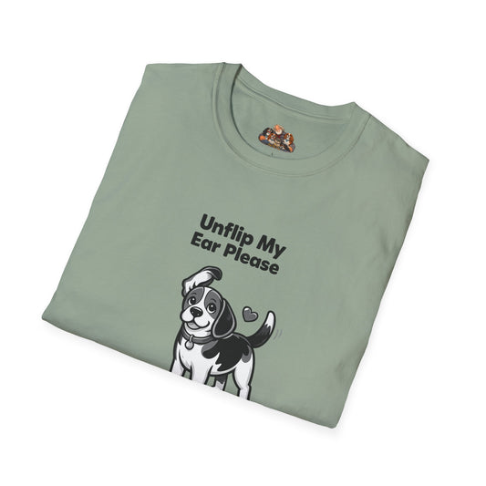 Unflip My Ear Please — Black And White Minimalist Family Collection For Adult Dog Lovers