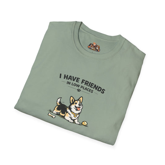 I Have Friends In Low Places — Soft-Color Minimalist Family Collection For Adult Dog Lovers