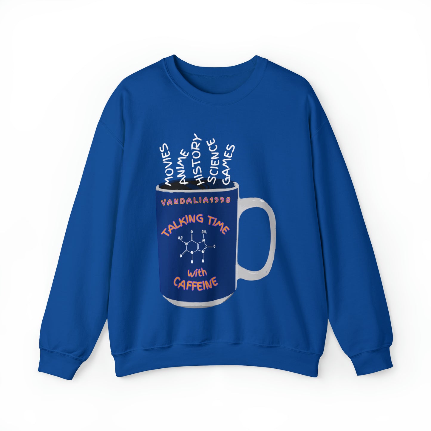 Talking Time With Caffeine Unisex Heavy Blend™ Crewneck Sweatshirt