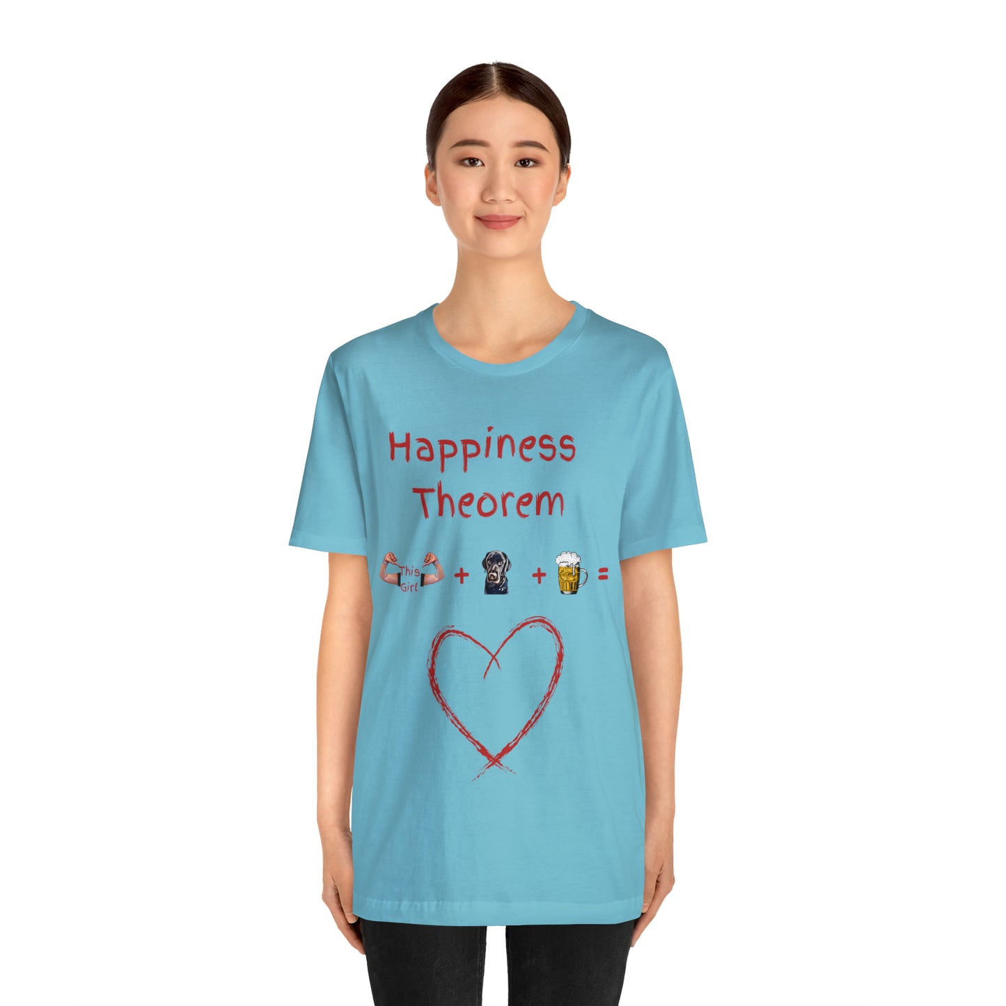 This Girl + Labrador + Beer = Happiness Unisex Jersey Tee