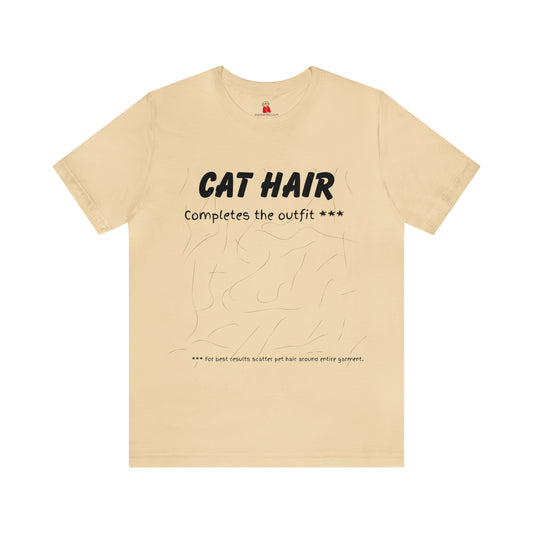 BLACK Cat Hair Completes the Outfit Unisex Jersey Tee