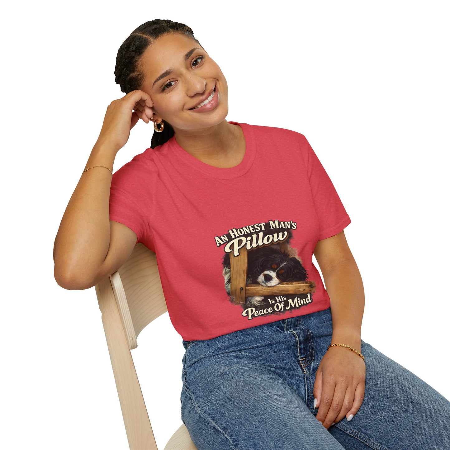 An Honest Man's Pillow Is His Peace Of Mind  —  Dog Lover T-Shirt
