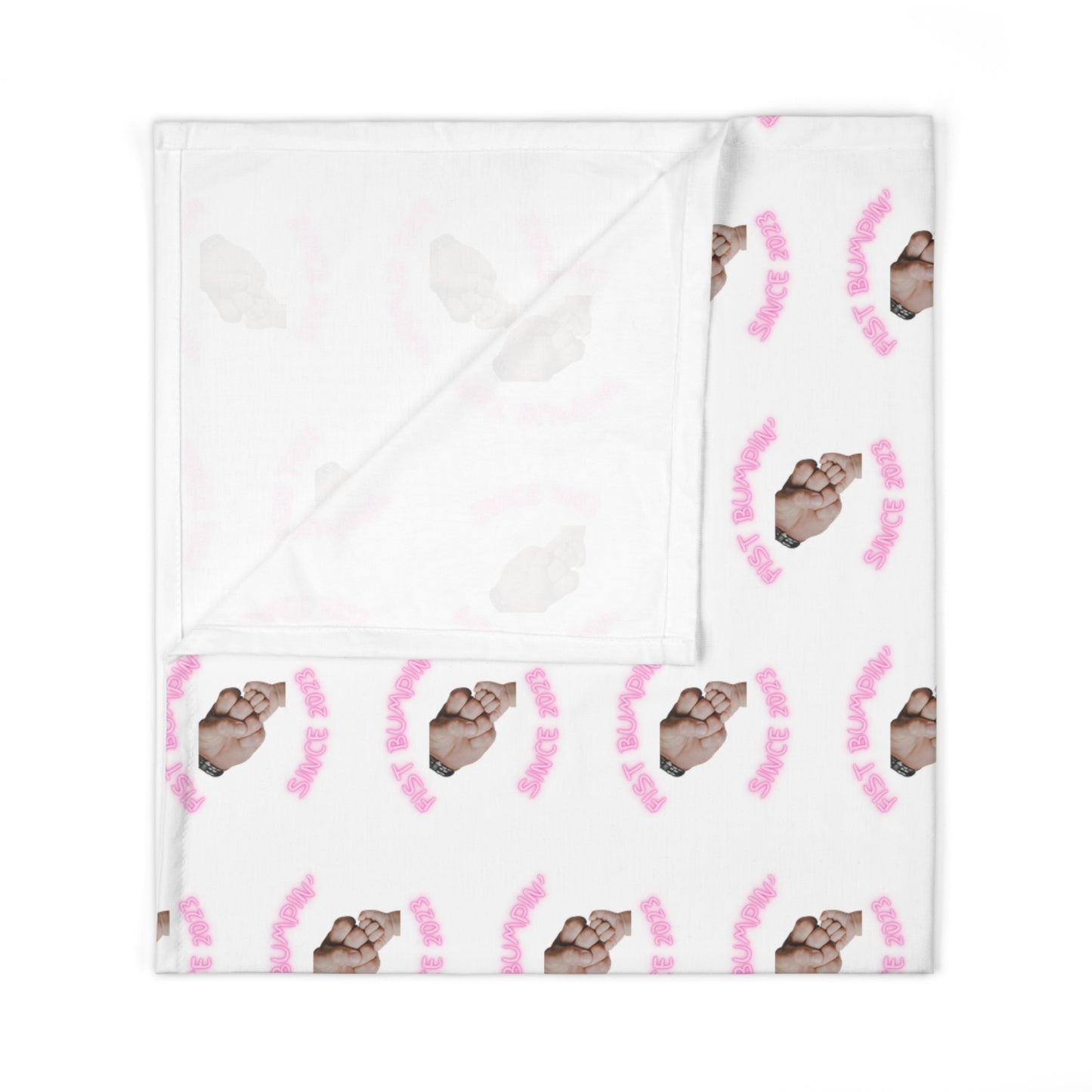 Baby Girl Pink Fist Bumpin’ Since 2023 Baby Swaddle Blanket