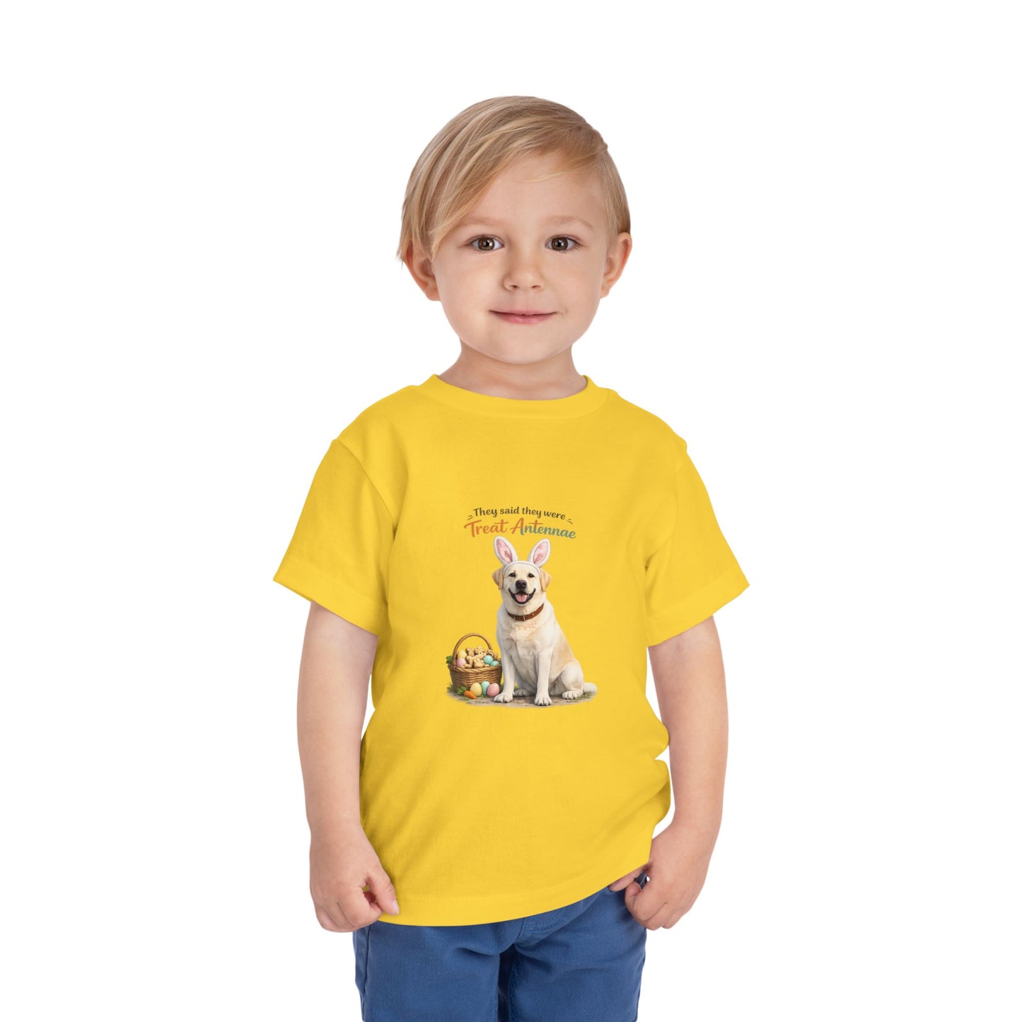 Yellow Lab Treat Antennae™ -- Toddler Dog Lover Tee