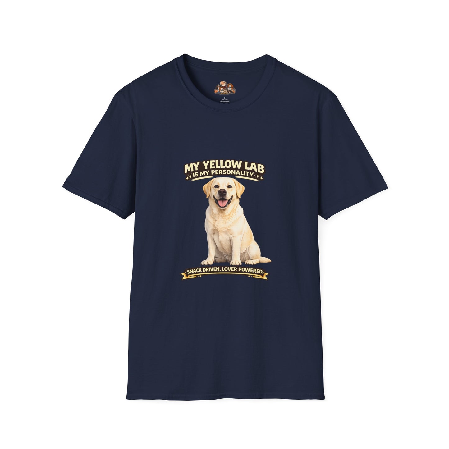 My Yellow Lab is My Personality – Snack Driven. Love Powered. – Personalized Dog Breed Shirt