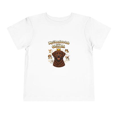 Let your toddler show their pride -- "My Choclolate Lab is the G.O.A.T." – Toddler T-Shirt