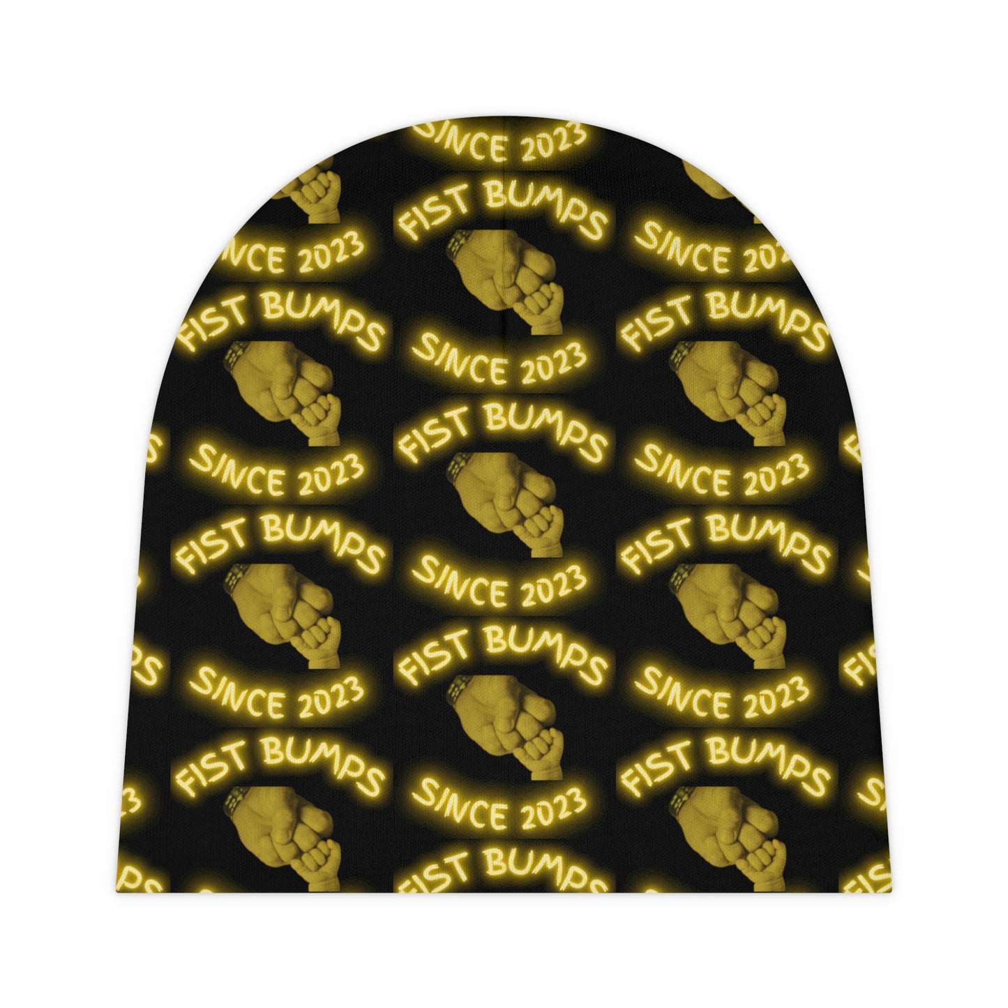 Baby Missouri Gold Fist Bumpin’ Since 2023 Black Baby Beanie (AOP)