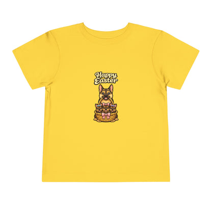 German Shepherd Family Happy Easter -- Toddler Dog Lover Tee