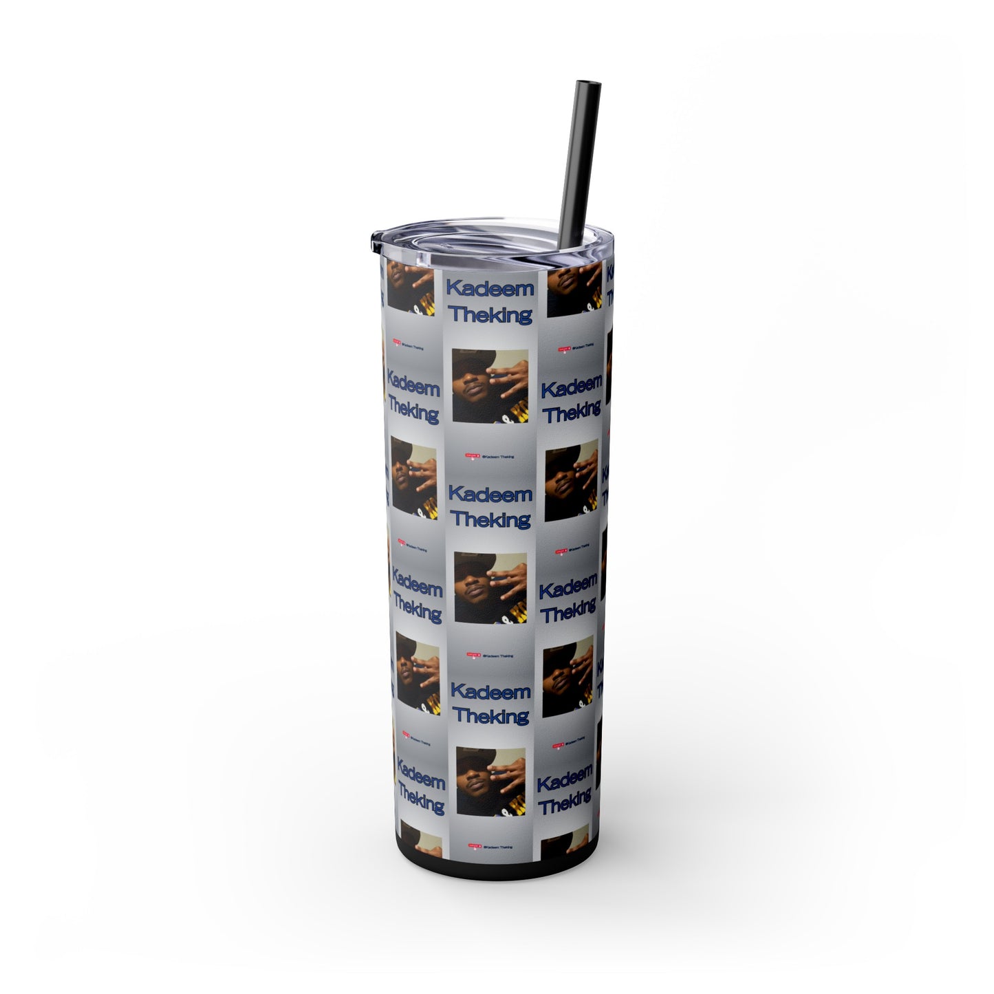 Kadeem Theking Skinny Tumbler with Straw, 20oz