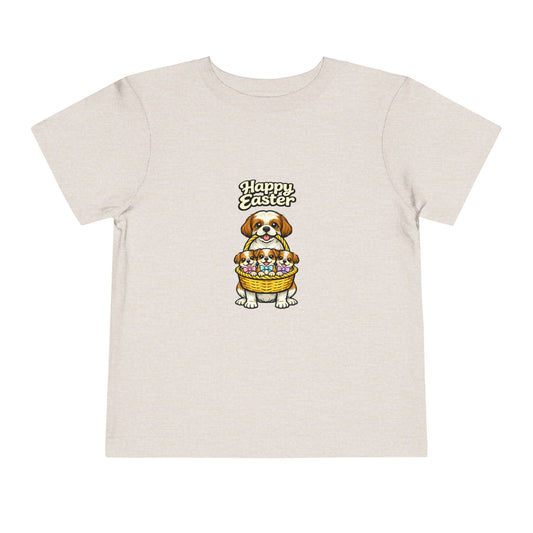 Shih Tzu Family Happy Easter -- Toddler Dog Lover Tee