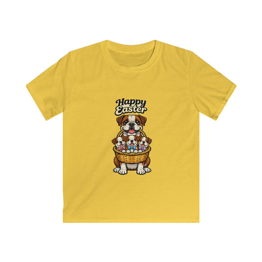 Bulldog Happy Easter — Youth Dog Lover Tee