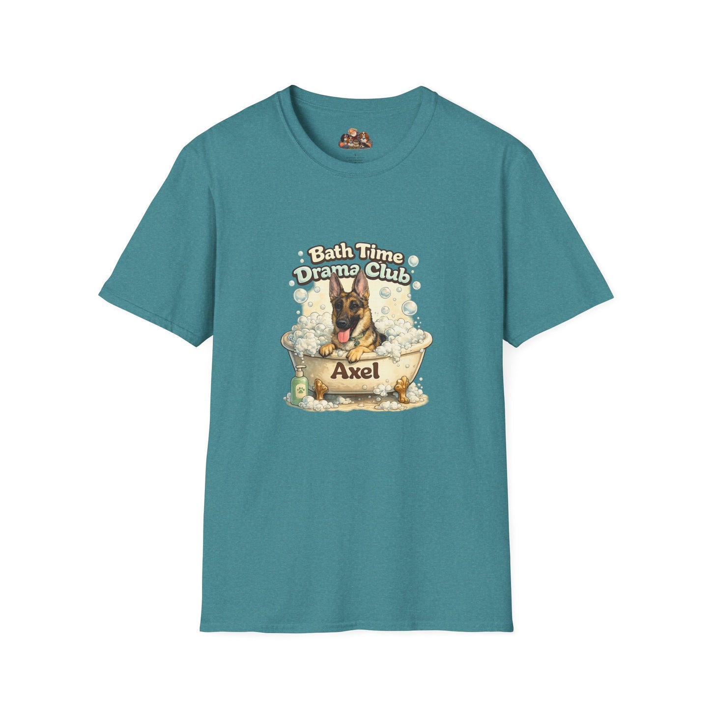 Bath Time Drama Club – Personalized Dog Spa T-Shirt – Paw Spa Days Remembered