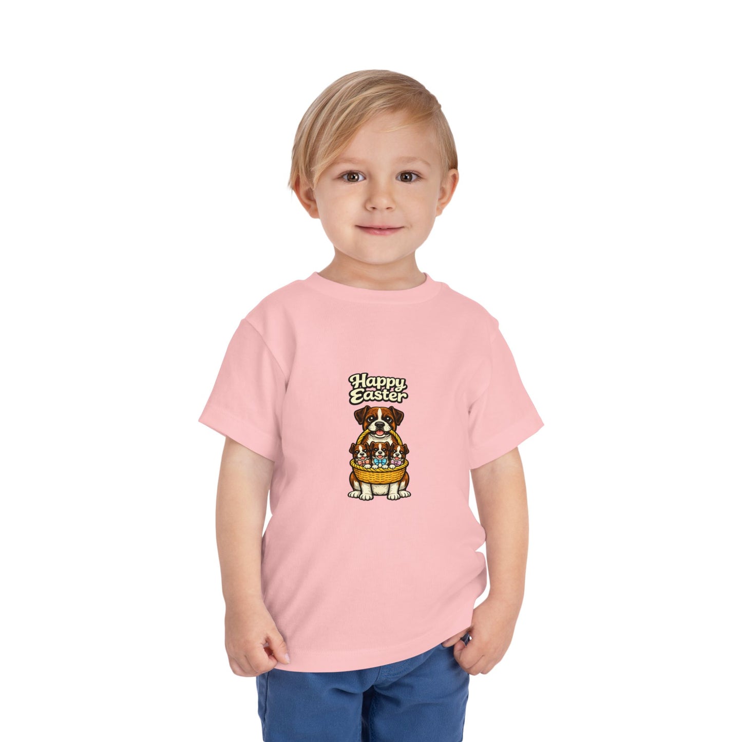Boxer Family Happy Easter -- Toddler Dog Lover Tee
