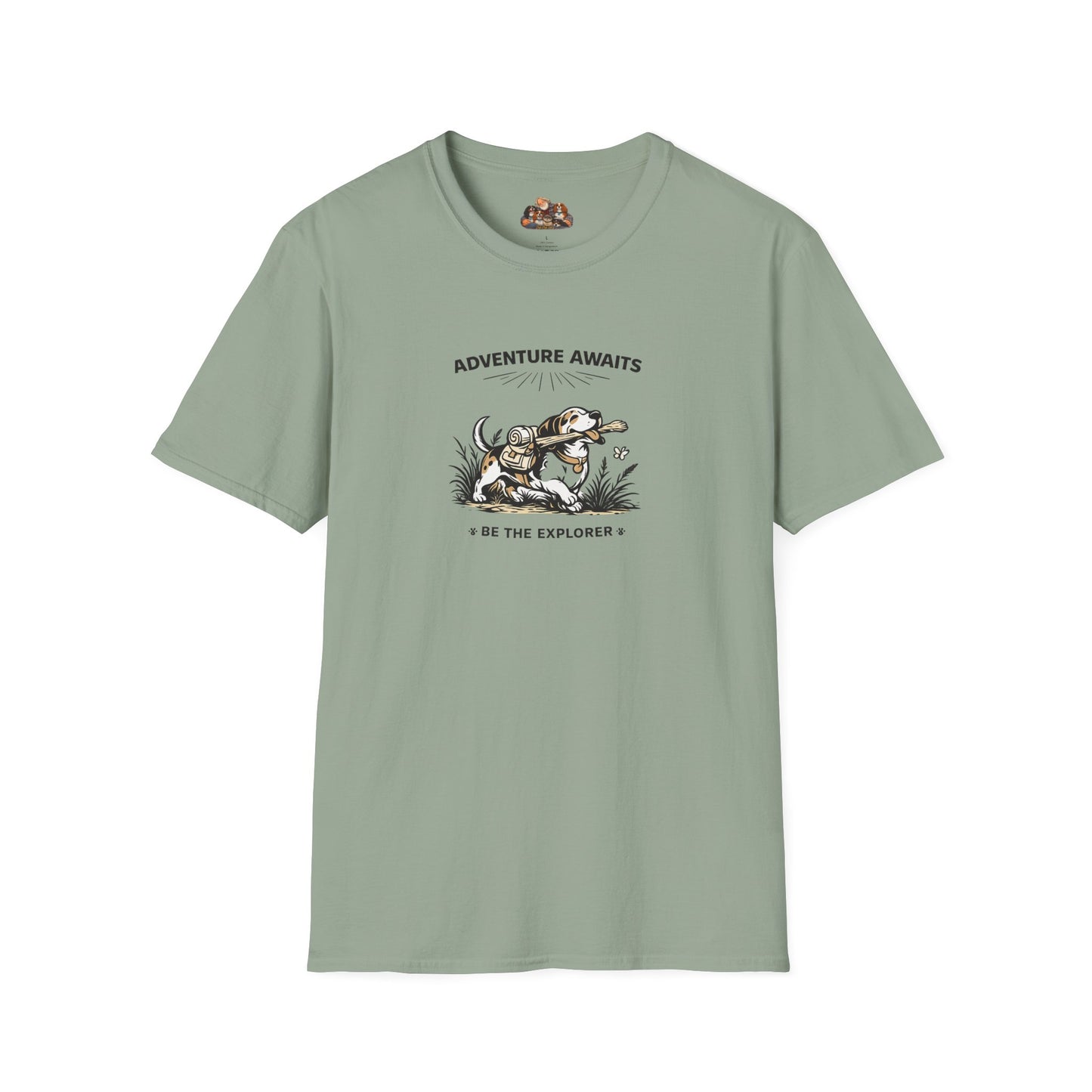 Adventure Awaits Be The Explorer  —  Black And White Minimalist Family Collection For Adult Dog Lovers