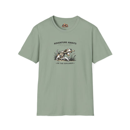 Adventure Awaits Be The Explorer  —  Black And White Minimalist Family Collection For Adult Dog Lovers