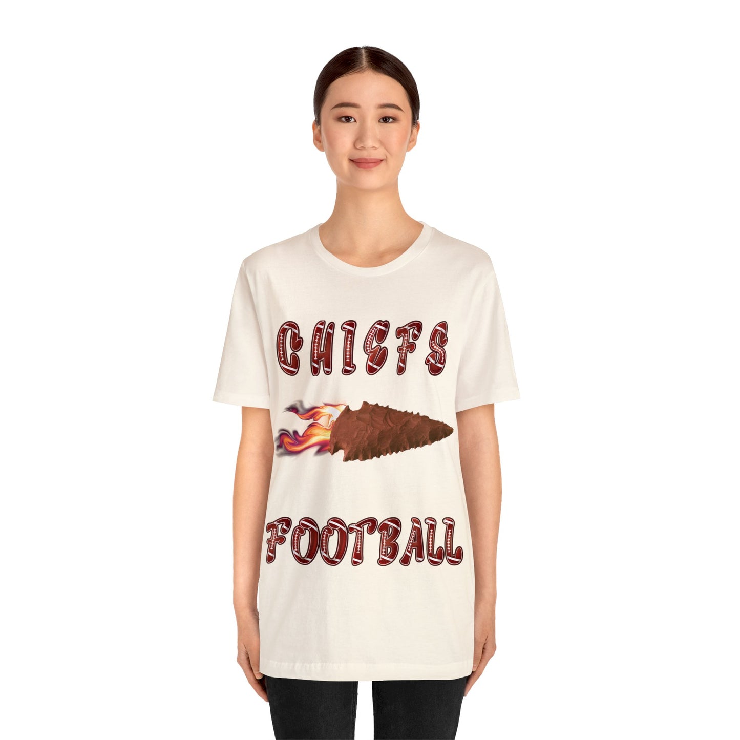 Chiefs Football FlameUnisex Jersey Short Sleeve Tee