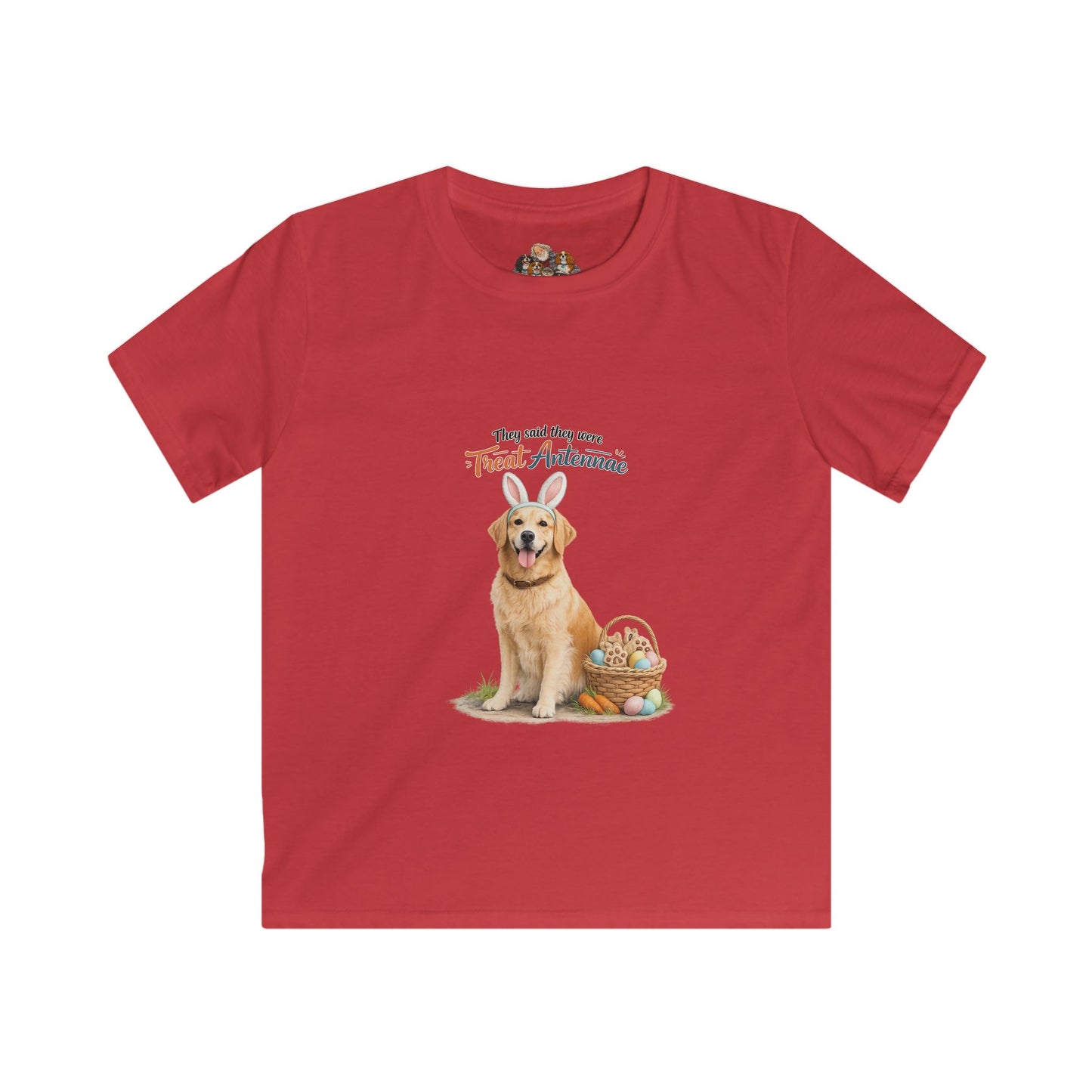 Golden Retirever Treat Antennae™ — Youth Dog Lover Tee