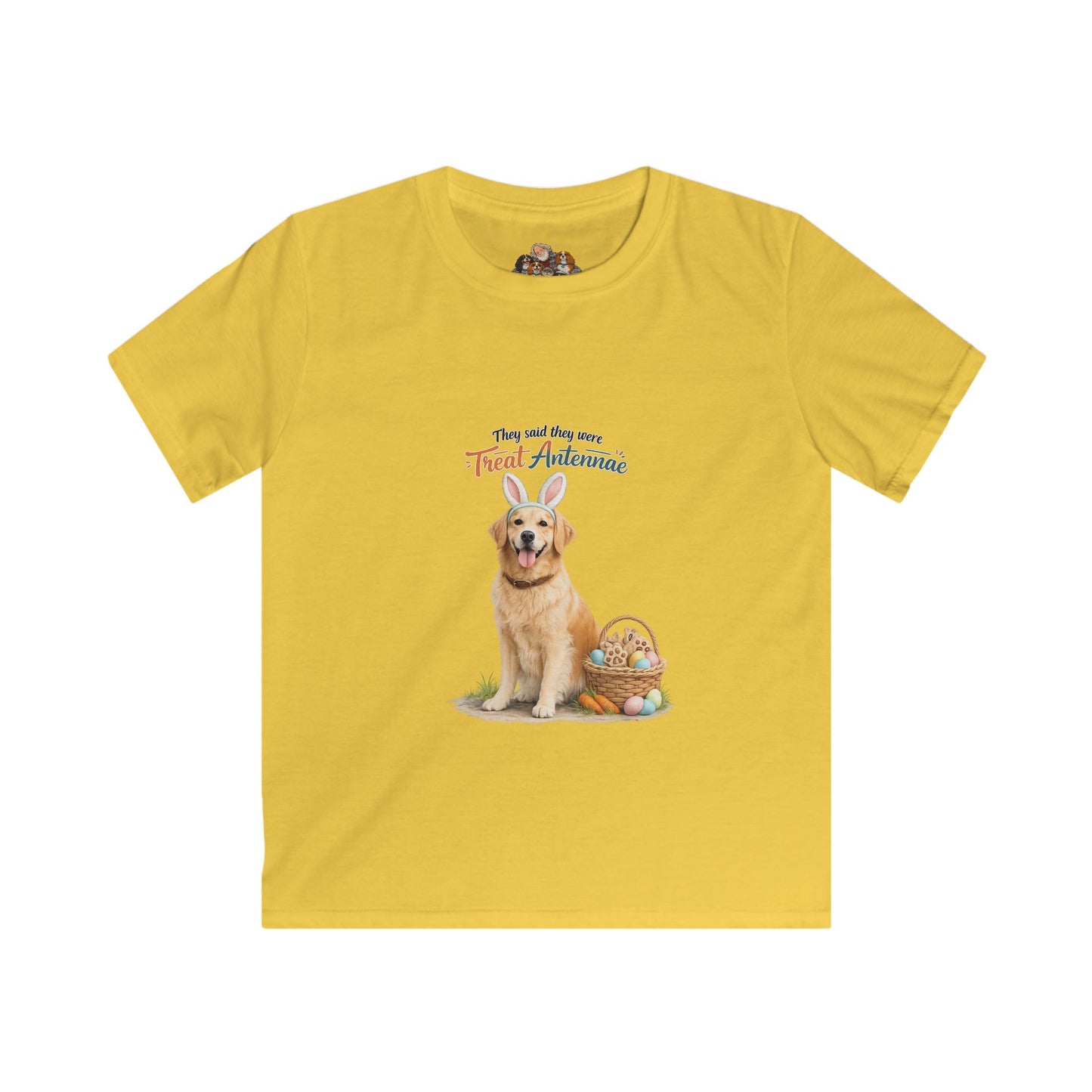 Golden Retirever Treat Antennae™ — Youth Dog Lover Tee