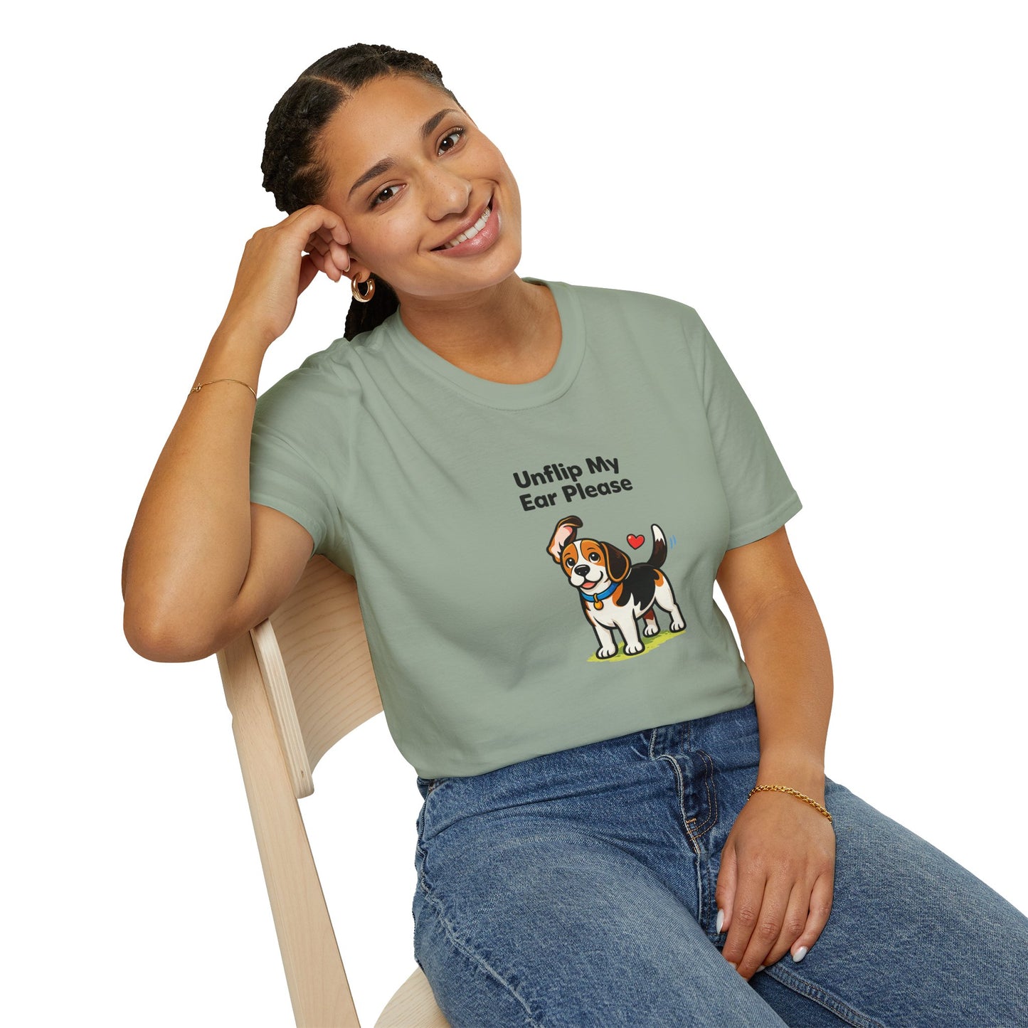 Unflip My Ear Please  — Soft-Color Minimalist Family Collection For Adult Dog Lovers