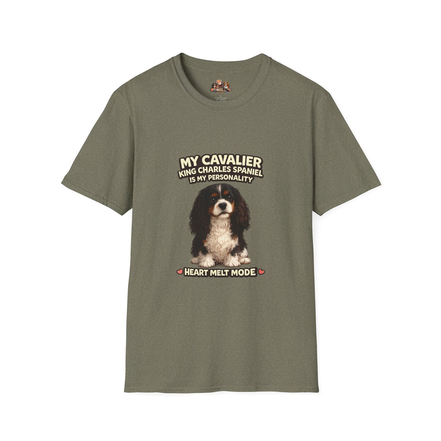 My Cavalier King Charles Spaniel Is My Personality – Heart Melt Mode – Personalized Dog Breed Tee