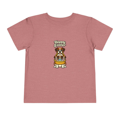 Boxer Family Happy Easter -- Toddler Dog Lover Tee