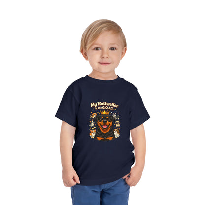 Let your toddler show their pride -- "My Rottweiler is the G.O.A.T." – Toddler T-Shirt