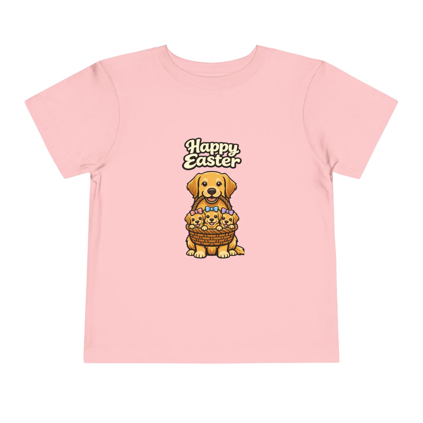 Yellow Labrador Retriever Family Happy Easter -- Toddler Dog Lover Tee