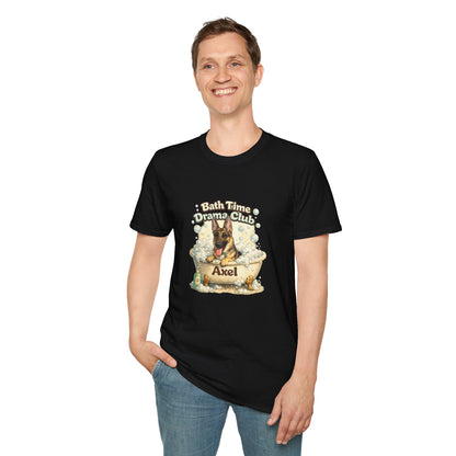 Bath Time Drama Club – Personalized Dog Spa T-Shirt – Paw Spa Days Remembered
